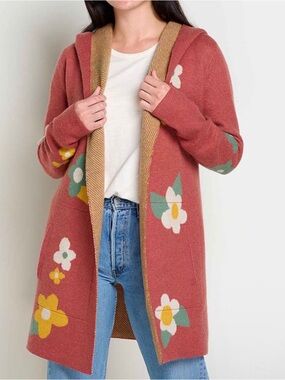 TOAD&CO heartfelt hoodie in sundown flowers size L_NWT